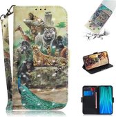 Voor Xiaomi Redmi Note 8 Pro 3D Gekleurde Tekening Horizontale Flip Lederen Case met Houder & Kaartsleuf & Portemonnee & Lanyard (Zoo)