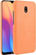 Voor Xiaomi Redmi 8A schokbestendige krokodiltextuur pc + PU-hoes (oranje)