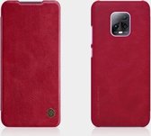 Voor Xiaomi Redmi 10X 5G NILLKIN QIN-serie Crazy Horse Texture Horizontale flip lederen tas met kaartsleuf (rood)