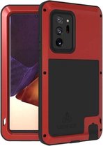 Voor Samsung Galaxy Note 20 Ultra LOVE MEI metalen schokbestendige waterdichte stofdichte beschermhoes zonder glas (rood)