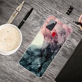 Voor Samsung Galaxy A21s marmeren schokbestendige TPU beschermhoes (abstract zwart)