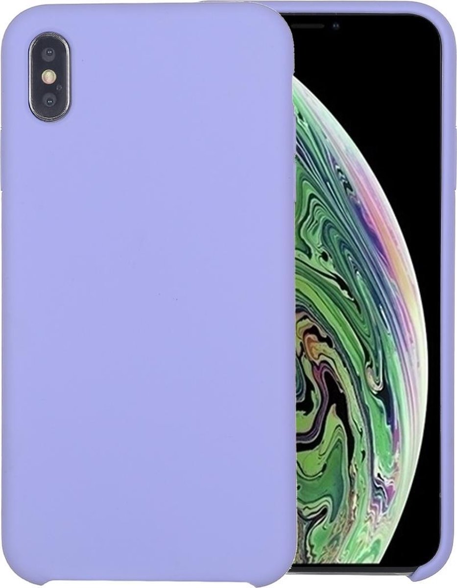 Four Corners Full Coverage Liquid siliconen hoesje voor iPhone XR (lichtpaars)