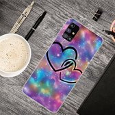 Voor Samsung Galaxy M51 schokbestendig geverfd transparant TPU beschermhoes (Starry Love)