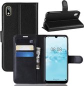 Litchi Texture Horizontale Flip Leren Case voor Huawei Y5 2019, met Portemonnee & Houder & Kaartsleuven (Zwart)