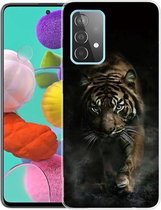 Voor Samsung Galaxy A52 5G schokbestendig geverfd transparant TPU beschermhoes (Chinese tijger)