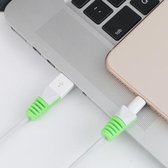 2 STUKS Anti-break USB-oplaadkabelhaspel Beschermhoes Beschermhoes (groen)
