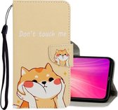 Voor Xiaomi Redmi Note 8T 3D Gekleurde Tekening Horizontale Flip PU Lederen Case met Houder & Kaartsleuven & Portemonnee (Shiba Inu)