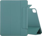 Horizontale flip ultradunne vaste gesp magnetische PU lederen tas met drievoudige houder & slaap- / wekfunctie voor iPad Pro 11 inch (2020) / Pro 11 2018 / Air 2020 10.9 (groen)