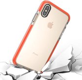 Voor iPhone X / XS Mode Transparante textuur Antibotsing TPU-beschermhoes (oranje)
