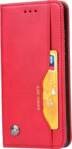 Samsung Galaxy A41 Hoesje - Mobigear - Card Set Serie - Kunstlederen Bookcase - Rood - Hoesje Geschikt Voor Samsung Galaxy A41