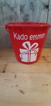 Emmer - Tekst - 5 liter - Kado emmer- Rood - Kado - Gift