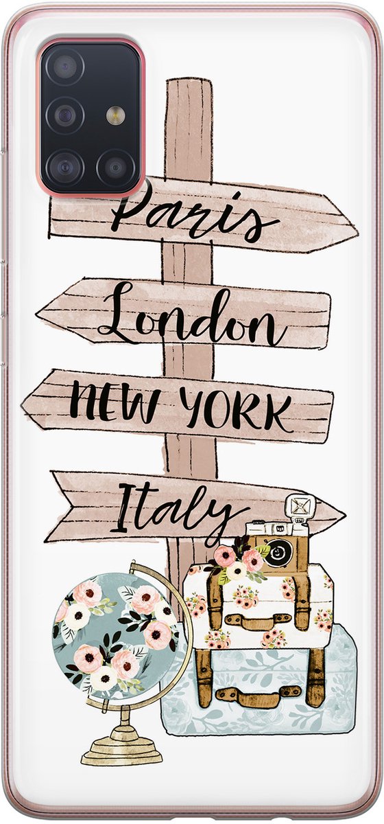 Leuke Telefoonhoesjes - Hoesje geschikt voor Samsung Galaxy A51 - Where to go next - Soft case - TPU - Multi