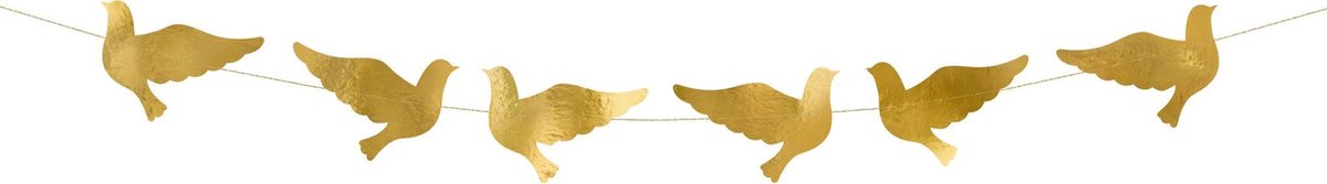 PartyDeco - Slinger tortelduiven goud