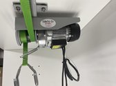 Electrische Fietslift grijs met groene hijsbanden 125kg met CE-Keur certificering