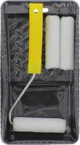 H&G Lakroller set voor gladde ondergrond - Verfbakje, verfbeugel + 3 rollers 10 cm breed