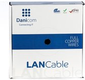 DANICOM CAT6 FTP 50 meter internetkabel op rol soepel - PVC (Fca) - netwerkkabel