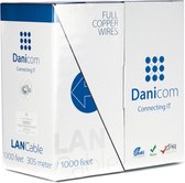 DANICOM CAT5E FTP 305 meter internetkabel op rol soepel - PVC (Fca) - netwerkkabel