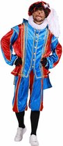 Pieten Costume velours de panne velours de polyester rouge-bleu