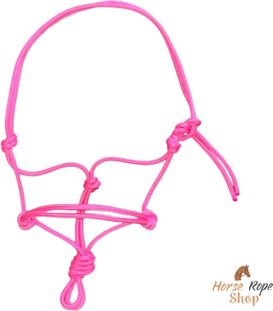 Touwhalster ‘Basic’ roze maat mini-shet | roze, neon roze, basic, touwproducten