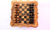 Afbeelding van het spelletje HappyWoods - Handgemaakte Olijfhouten Schaakspel met Lade - 29 cm - Olijfhouten Schaakbord met Schaak stukken - Schaakset - Schaakspellen – Schaakspel hout volwassenen – Schaakborden Kinderen (+ Gratis Beeswax )