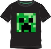 Minecraft T-Shirt - zwart - Maat 116 cm / 6 jaar