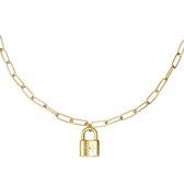 Ketting met slotje | Goud