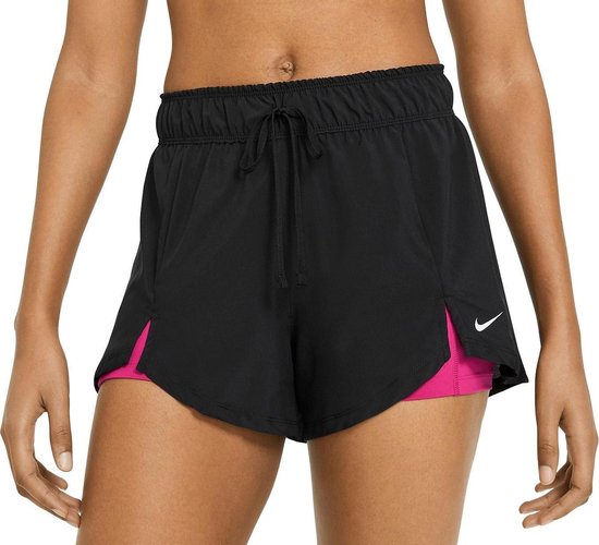 Nike - Flex Essential 2-in-1 Shorts - Shorts Dames - M - Zwart | bol.com
