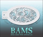 Bad Ass Stencil Nr. 3001 - BAM3001 - Schmink sjabloon - Bad Ass mini - Geschikt voor schmink en airbrush