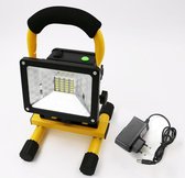 Bouwlamp op accu - Oplaadbare Bouwlamp - 2400LM - inclusief accu en oplader- campingbouwlamp - draagbaar - 30W - Waterdicht - statief