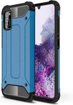 Voor Samsung Galaxy A02s Amerikaanse versie Magic Armor TPU + pc-combinatiehoes (blauw)