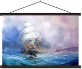 Sweet Living Poster - Schip In De Storm - 60 X 90 Cm - Multicolor