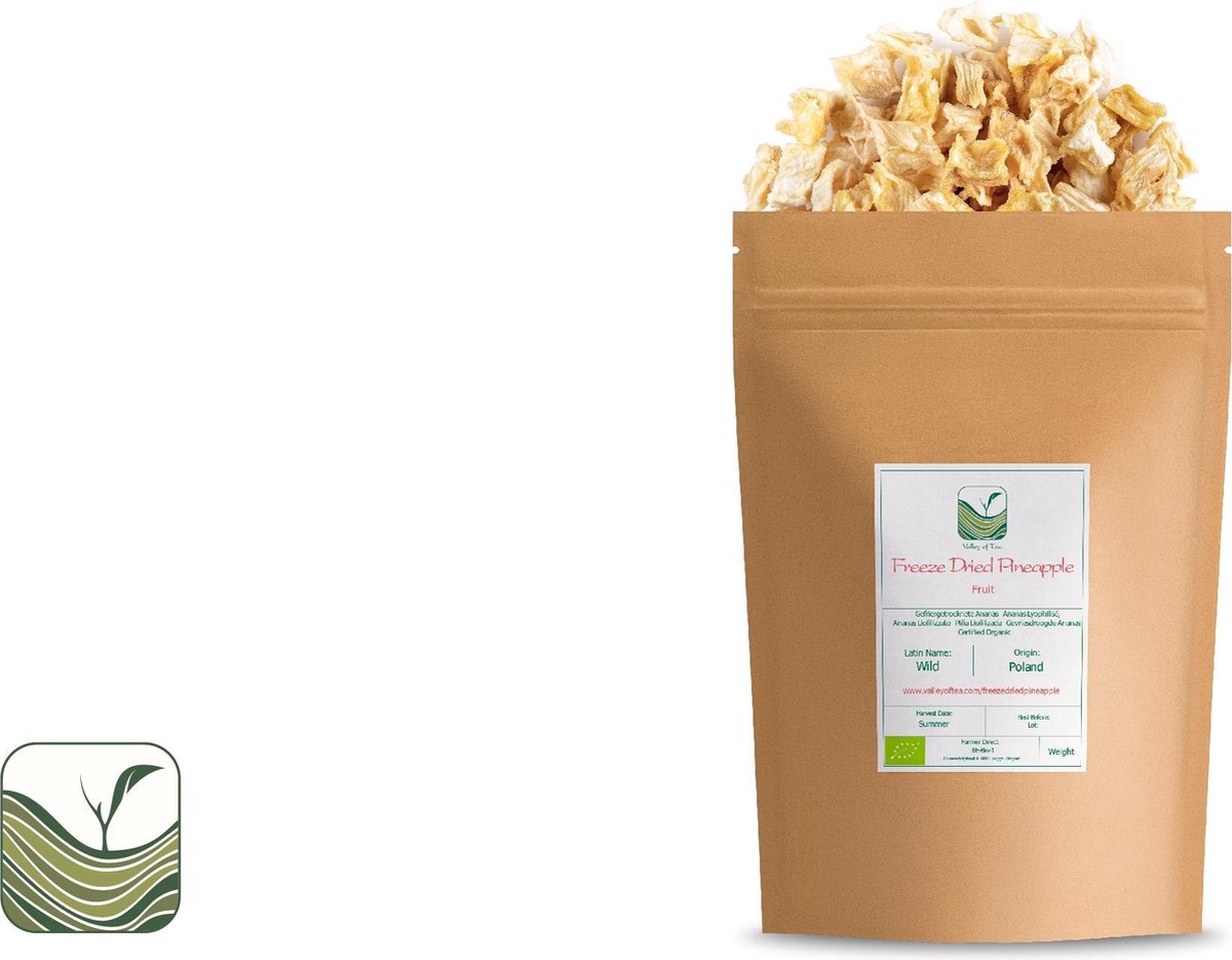 Gevriesdroogde Ananas Biologisch - Geweldige ananassmaak Gedehydrateerd Gevriesdroogd - 40 gram
