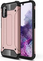 Voor Samsung Galaxy A02s Amerikaanse versie Magic Armor TPU + pc-combinatiehoes (roségoud)