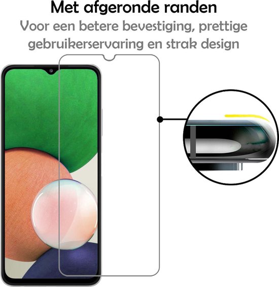 Schermprotector met afgeronde randen voor betere bevestiging, gebruikerservaring en strak design.