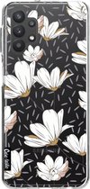 Casetastic Samsung Galaxy A32 (2021) 5G Hoesje - Softcover Hoesje met Design - Sprinkle Leaves and Flowers Print