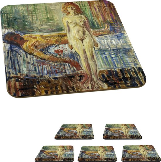 Sous Verres La Mort De Marat Ii Edvard Munch 10x10 Cm 6 Pièces