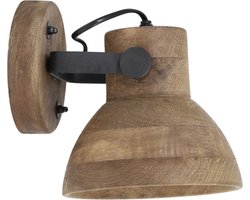 Light & Living Wandlamp Ilanio - Hout - 21x17x19cm - Binnen Industrieel