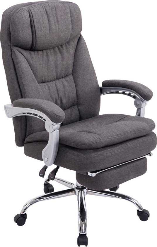 CLP XL Troy Bureaustoel - Ergonomisch - Voor volwassenen - Met armleuningen - Stof - donkergrijs