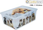 10L PLASTIC BOX CATSDOGS IML COSTIME