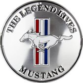 Ford Mustang The Legend metalen wandbord - 30 cm doorsnede Reliëf aluminium