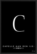 Poster Letter C Capelle aan den IJssel A2 - 42 x 59,4 cm (Exclusief Lijst)