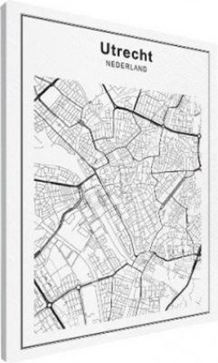 Stadskaart Utrecht - Canvas 90x120