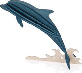 Lovi Dolfijn 15 cm Donkerblauw Berkenhout