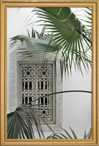 JUNIQE - Poster met houten lijst Orient Garden Dreams -40x60 /Groen &