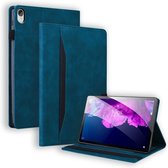 Voor Lenovo Tab P11 TB-J606F Zakelijke Schokbestendige Horizontale Flip Lederen Case met Houder & Kaartsleuven & Fotolijst & Pen Slot (Blauw)