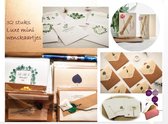 32 Delig mini Wenskaarten Voordeel Pakket - Luxe FEEST/BEDANKT kleine Wenskaarten- Feest Kaartjes Set-Originele Design met Hoge Kwaliteit- Groetjes/Uitnodiging/Bedanken -Bloemetjes & Bladeren