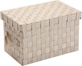 Opbergdoos Nali Klein Met deksel Beige (18 x 17 x 30 cm)