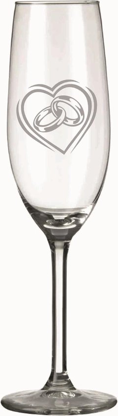 2 stuks champagne glas met eventueel naam en datum gegraveerd-uniek en persoonlijk cadeau-huwelijk-feest-kado-glas graveren-twee glazen