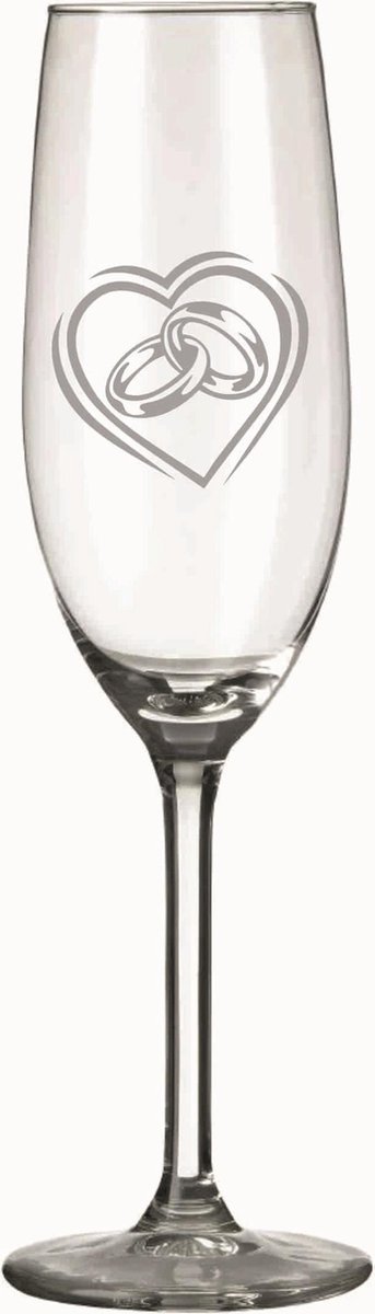 2 stuks champagne glas met eventueel naam en datum gegraveerd-uniek en persoonlijk cadeau-huwelijk-feest-kado-glas graveren-twee glazen
