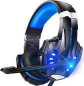 Bol.com KOTION EACH G Gaming Headset - Zwart/Blauw - Geschikt voor PS4 Xbox One Switch & Windows aanbieding